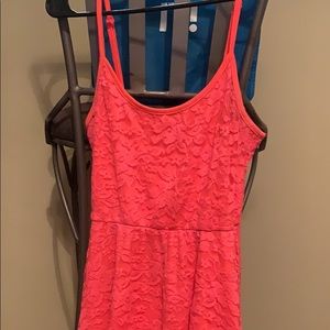 Coral Lace Dress